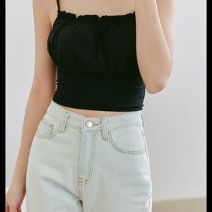 Made in Korean( shuen frill shirring sleeveless)